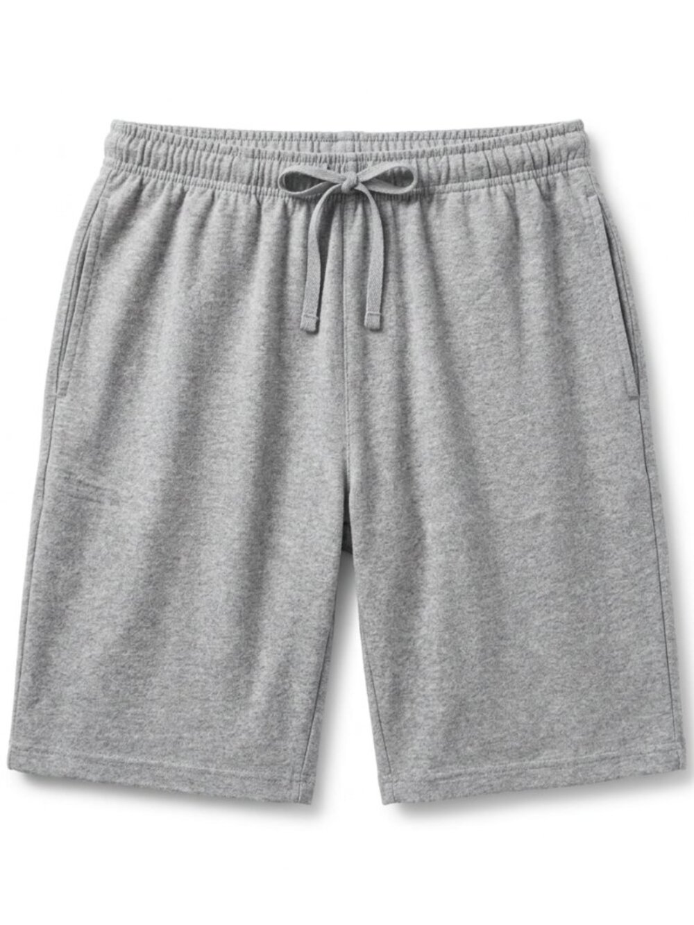 Men's Light Gray Shorts Plain Elastic Waist Casual Lounge Shorts S-XL